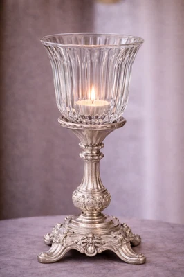 Kerzenglas Glasaufsatz Stella von KRÖMER Windlichtaufsatz für Kerzenständer - Bild 1 von 4