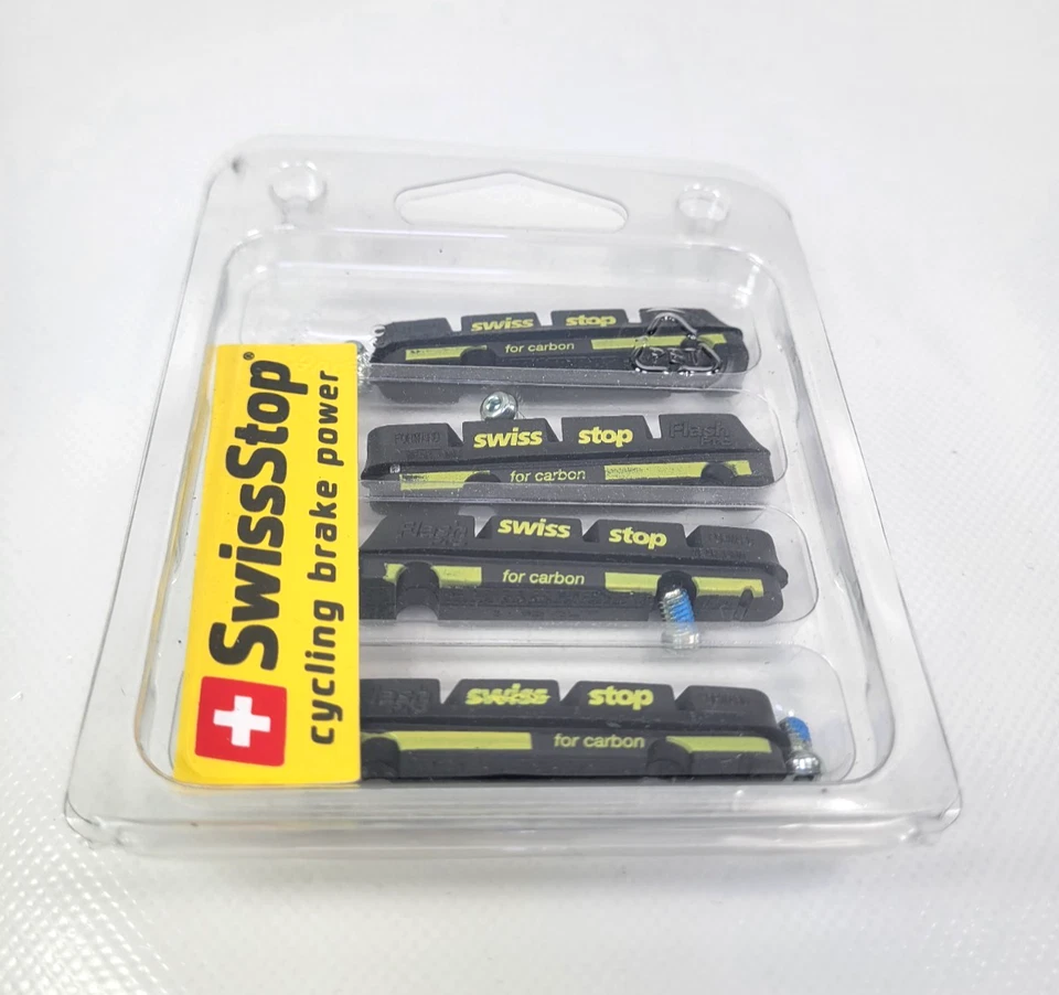 SwissStop  Flash Pro Black Prince Carbon Rim Brake Pads 4-Pads Fits Shimano/SRAM - Image 4 of 4