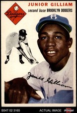 1954 Topps #35 Jim Gilliam White Back Dodgers 6 - EX/MT