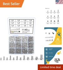 Organized Tiny Screws Kit - 1140 Pcs M1.4 to M3 for Electronics and Restoration