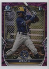 2023 Bowman Chrome Prospects Fuchsia Lunar Crater Refractor /199 Luis Lara 0f5p