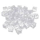 50 Pcs Plastic Ice Cubes Fake Clear Square Decoration Decorative