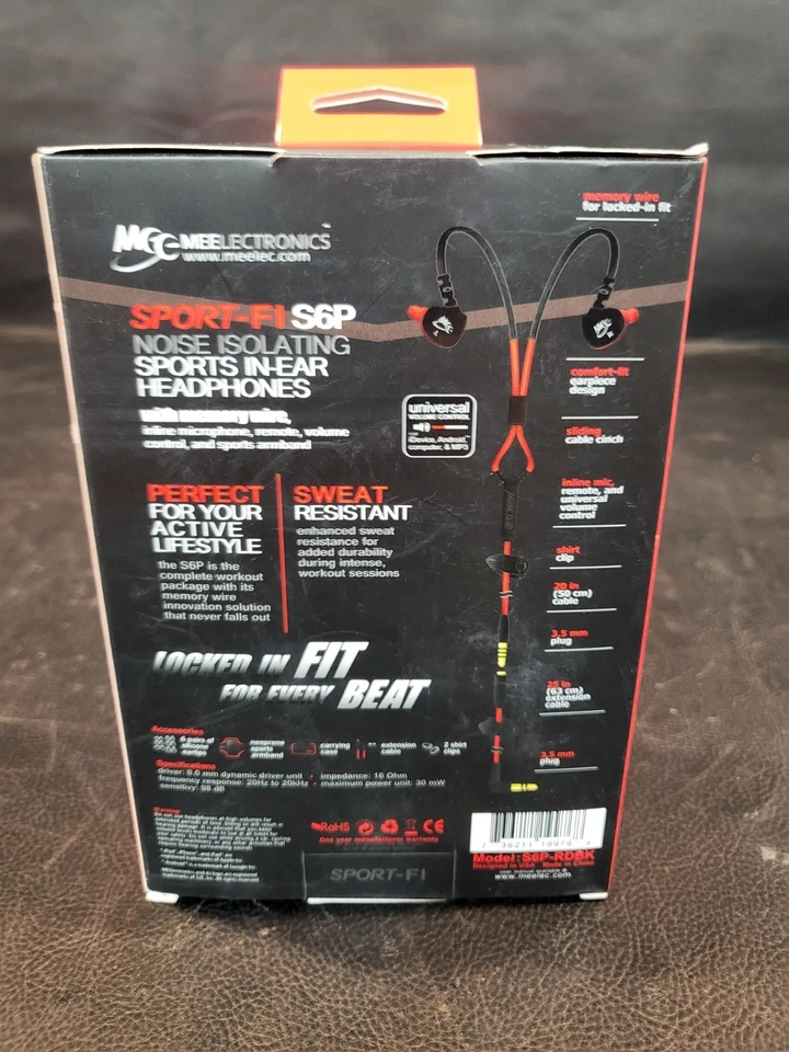 Auriculares intrauditivos MEE audio Sport-Fi S6P con cable de memoria aislamiento de ruido con brazalete Foto 2 de 4