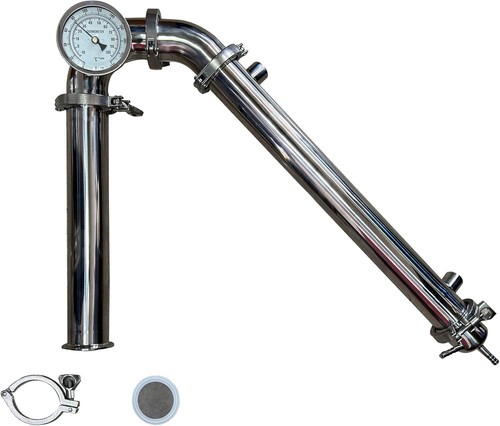 2" Tri Clamp Stainless Moonshine Still - Fits Beer Kegs - 18" shotgun condenser