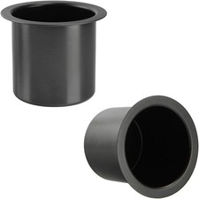 2pcs 3.3 Stainless Steel Drop-in Cup Holder Black For Cars Boats Rv Sofa Table