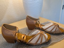 Low Heel Latin Shoes Dance Ladies Girls Dancing Tango Rumba Salsa Size 10