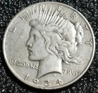 1934-S Peace Dollar - Fine/XF