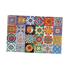 24 PCS Moroccan Tile Stickers - 4x4 Inch 10x10 cm Waterproof Oil-Proof