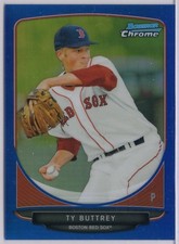 2013 Bowman Chrome Blue Refractor #BCP139 Ty Buttrey #'d 090/250