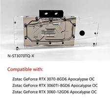 Granzon GPU Water Block For Zotac Geforce RTX 3070 3060Ti 8GD6 OC N-ST3070TQ-X