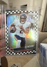 2025 Panini Prizm - D.J. Moore #92 Black & Red Checker Prizm