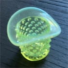 Yellow Glossy Glass Decorative Figurine