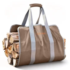 Firewood Carrier Canvas Log Tote Sling Bag Heavy Duty Foldable