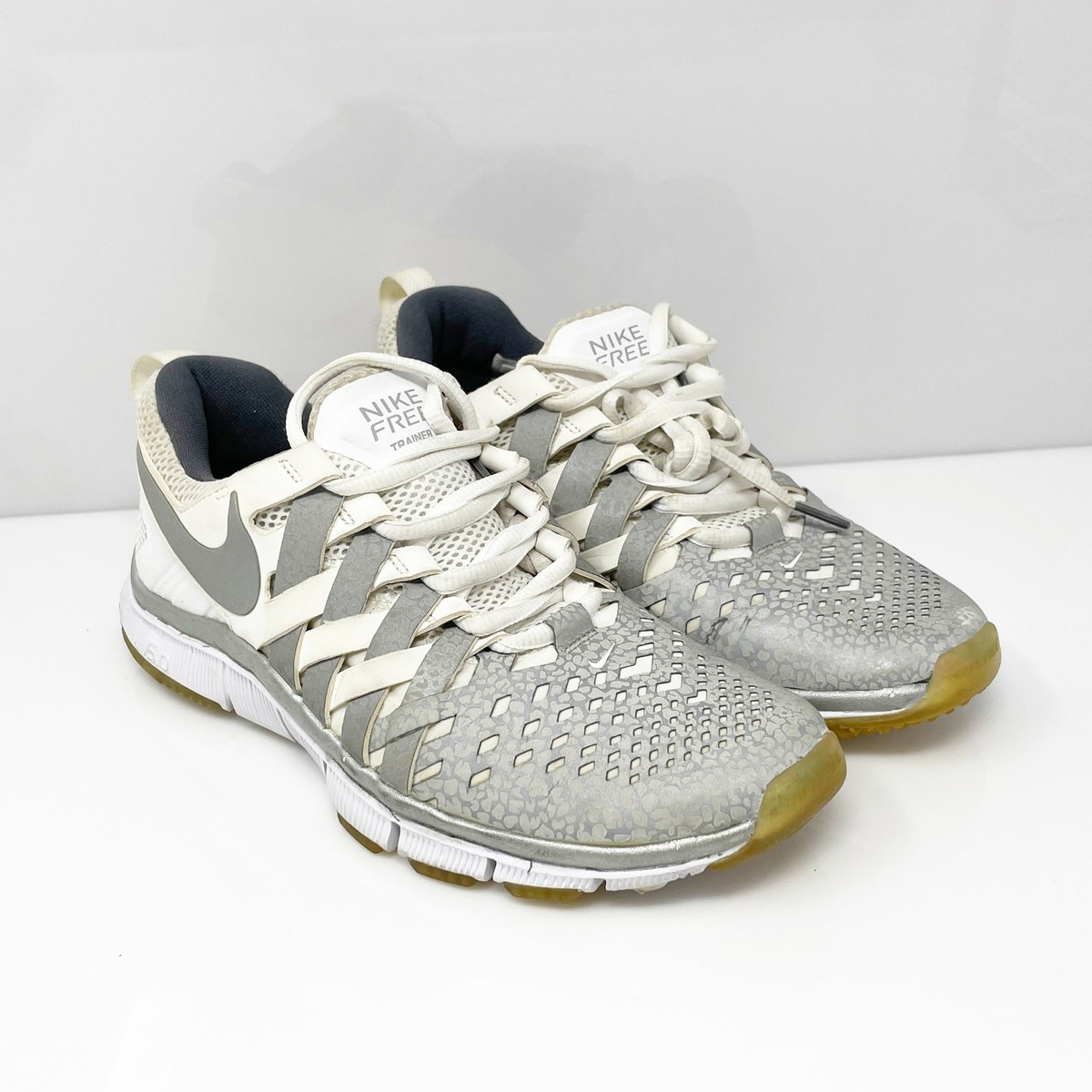 Nike Mens Free Trainer 579813-102 Gray Running Shoes Sneakers