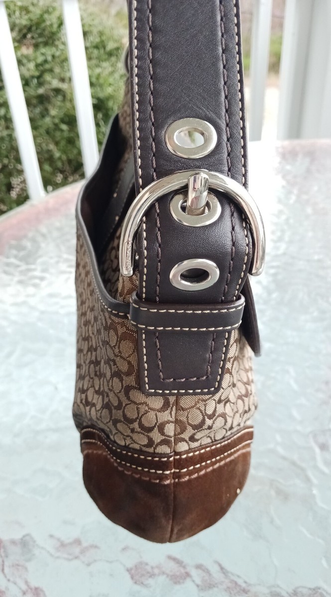 COACH コーチ　ワンショルダーバッグ　ソーホー　F10926 Coach F10926 Vintage Soho Black Leather & Signature C Canvas