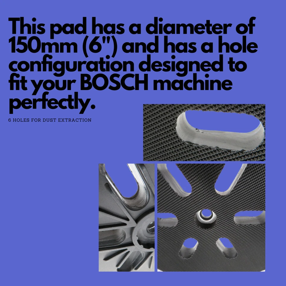 Backing Pad For BOSCH GEX150AC, GEX TURBO, PEX420   150mm SanderPro Medium Pad - Image 3 of 4