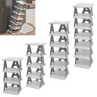 Small Stackable Shoe Rack Plastic Tiered Hallway Corner Footwear Organiser Shelf