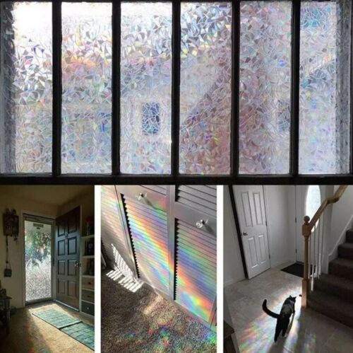 Regenbogeneffekt Sichtschutz Fensterfolie Mattierfenster Aufkleber Aufkleber Statisch Kleben - Bild 5 von 9