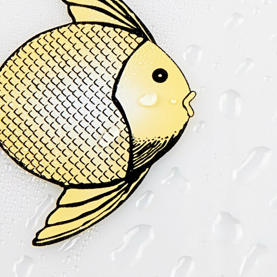 Cortina de Ducha InterDesign Novedad EVA, 72 x 72 Pulgadas, Pescado, Azul/Verde Foto 4 de 4