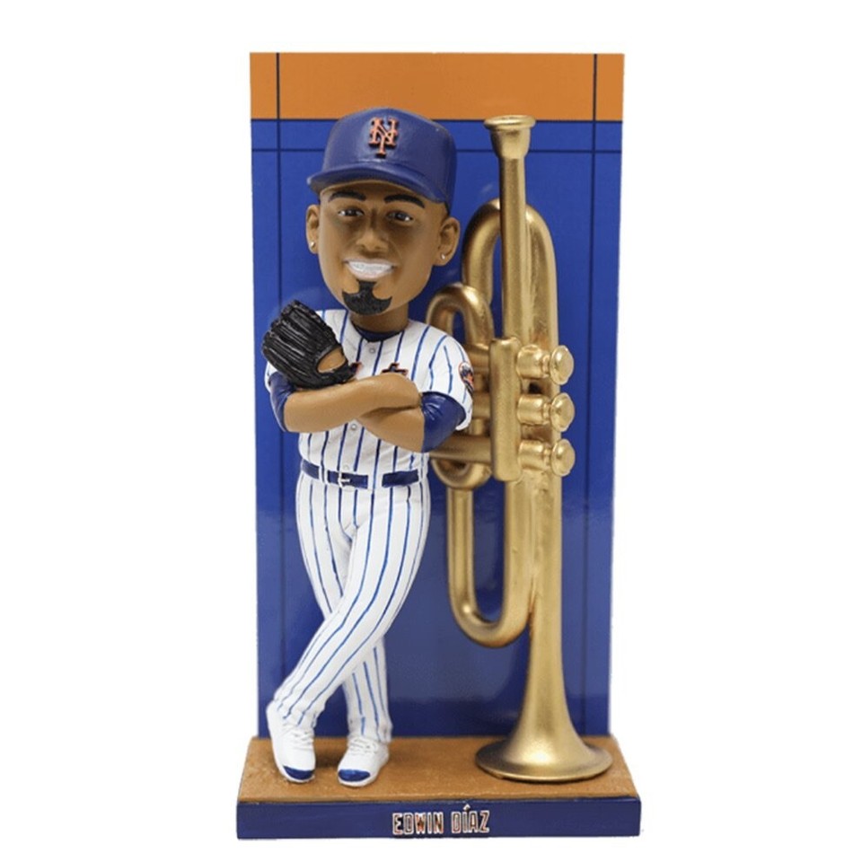 🎺EDWIN DIAZ New York Mets TRUMPET Bobblehead SGA Citi Field 8/15/2023