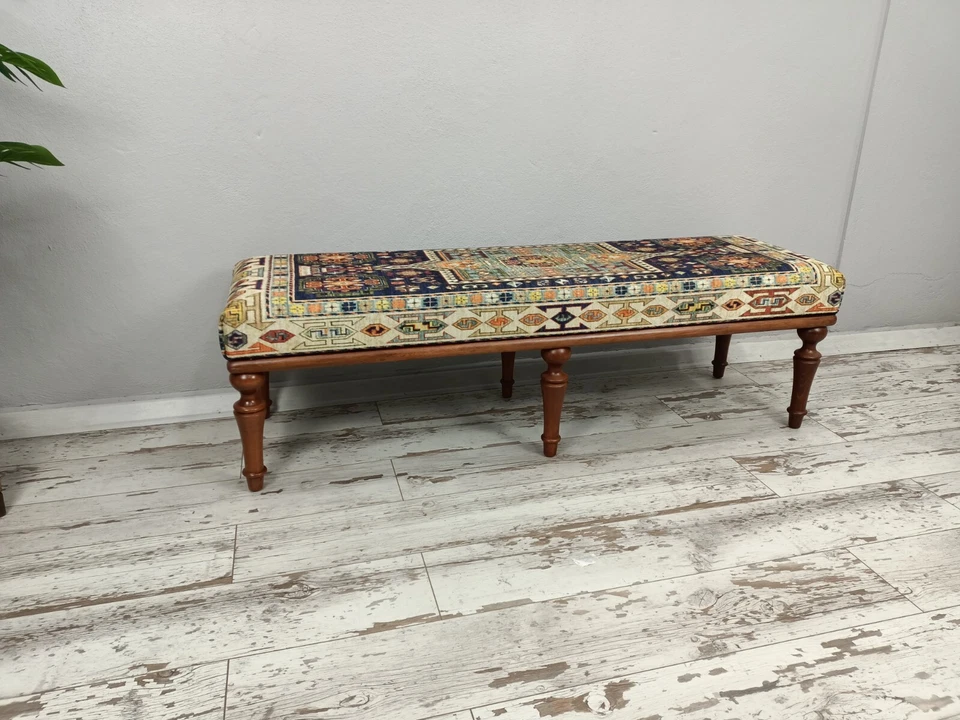 Ottoman bench, Upholstered Bench, Dining Bench, Outdoor Seat, End Of Bed Bench - Image 3 of 4