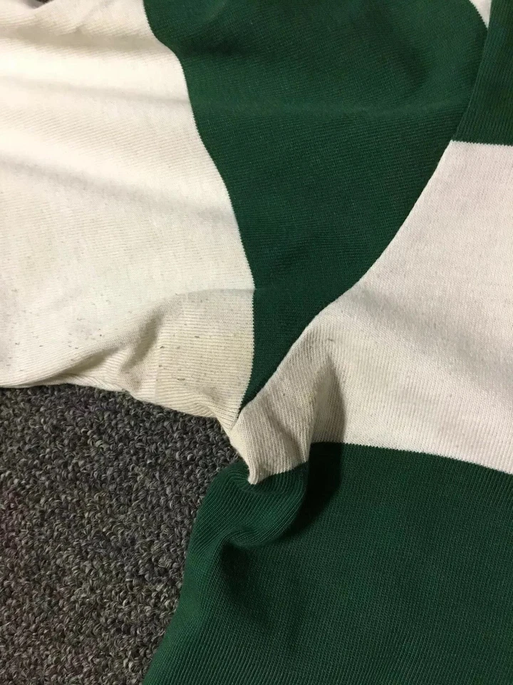 Vtg 80s Ireland Faded Striped Polo Shirt L USA Irish Pub Bar Beer 90s Grunge - Image 3 of 4