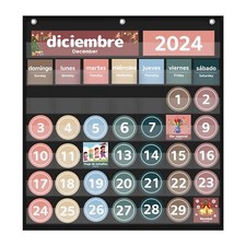 Monthly Calendar Pocket Chart for Classroom Printed Days of The Week with Car...