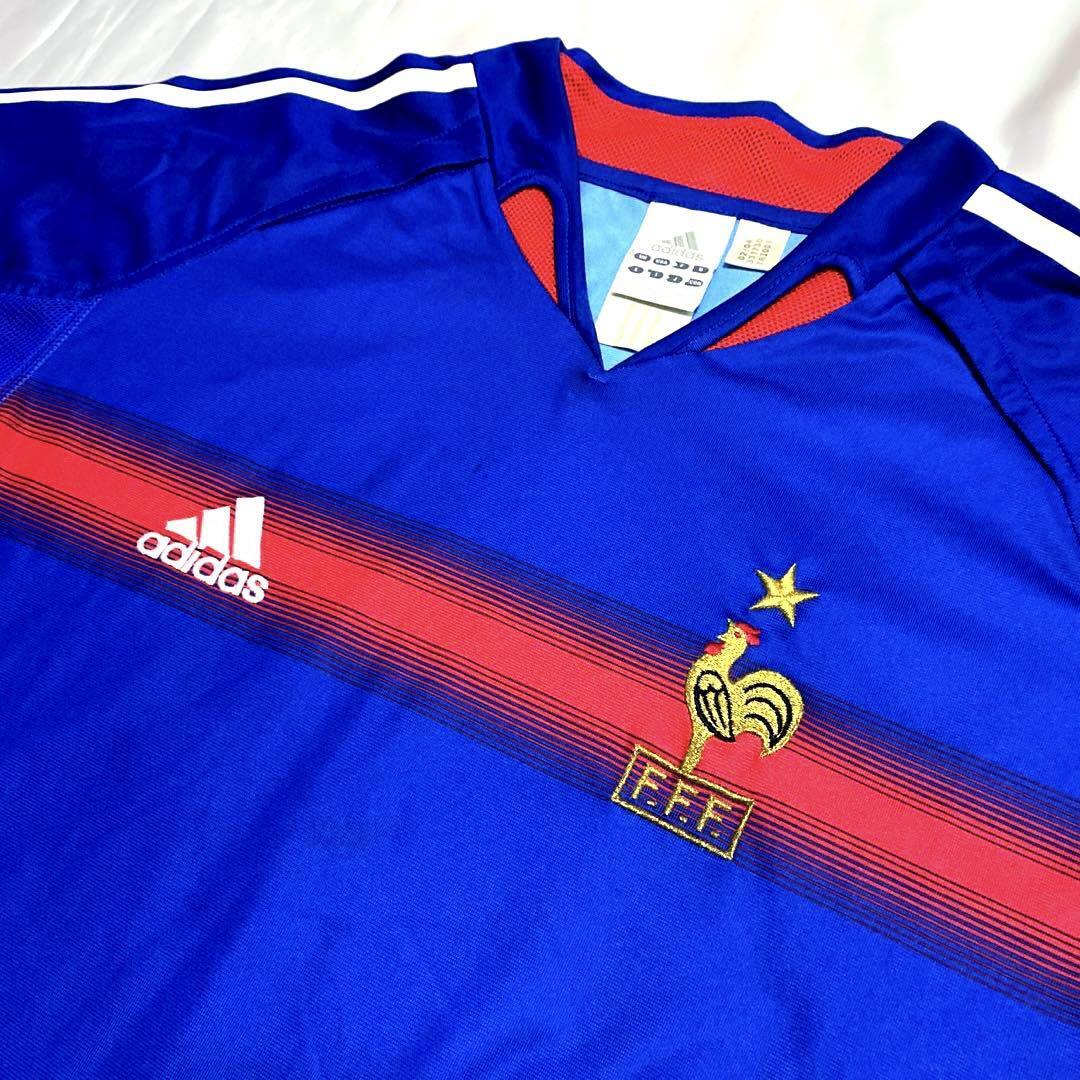 フランス代表 adidas サッカーシャツFFF Mサイズ 2004-2005 France FFF Jersey Shirt Maillot Home UEFA EURO Adidas
