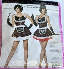 Seven Til' Midnight Double Trouble Nurse + Maid Costume 2 in 1 Size M 10233