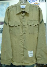 US MARINES LONG SLEEVE KHAKI SHIRT CHARLIE ALPHA CLASS B PRIVATE FIRST CLASS