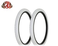 2 Alta BMX FREESTYLE BICYCLE COMP III DURABLE TIRE 20" x 1.75" WHITE Side Wall.