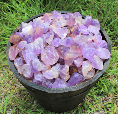 8 oz Amethyst Rough Natural Stones: 'A' Grade Raw Amethyst Crystals 1/2 lb Lot