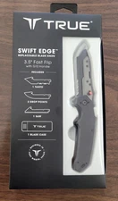 True Swift Edge Replacement Blade Knife 3.5" Fast Flip w/G10 Handle and 4 blades