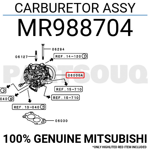 MR988704 Genuine Mitsubishi CARBURETOR ASSY OEM | eBay