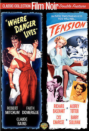 Where Danger Lives 1949/Tension 1950 DVD, Film Noir Double Feature Classic - Picture 1 of 1