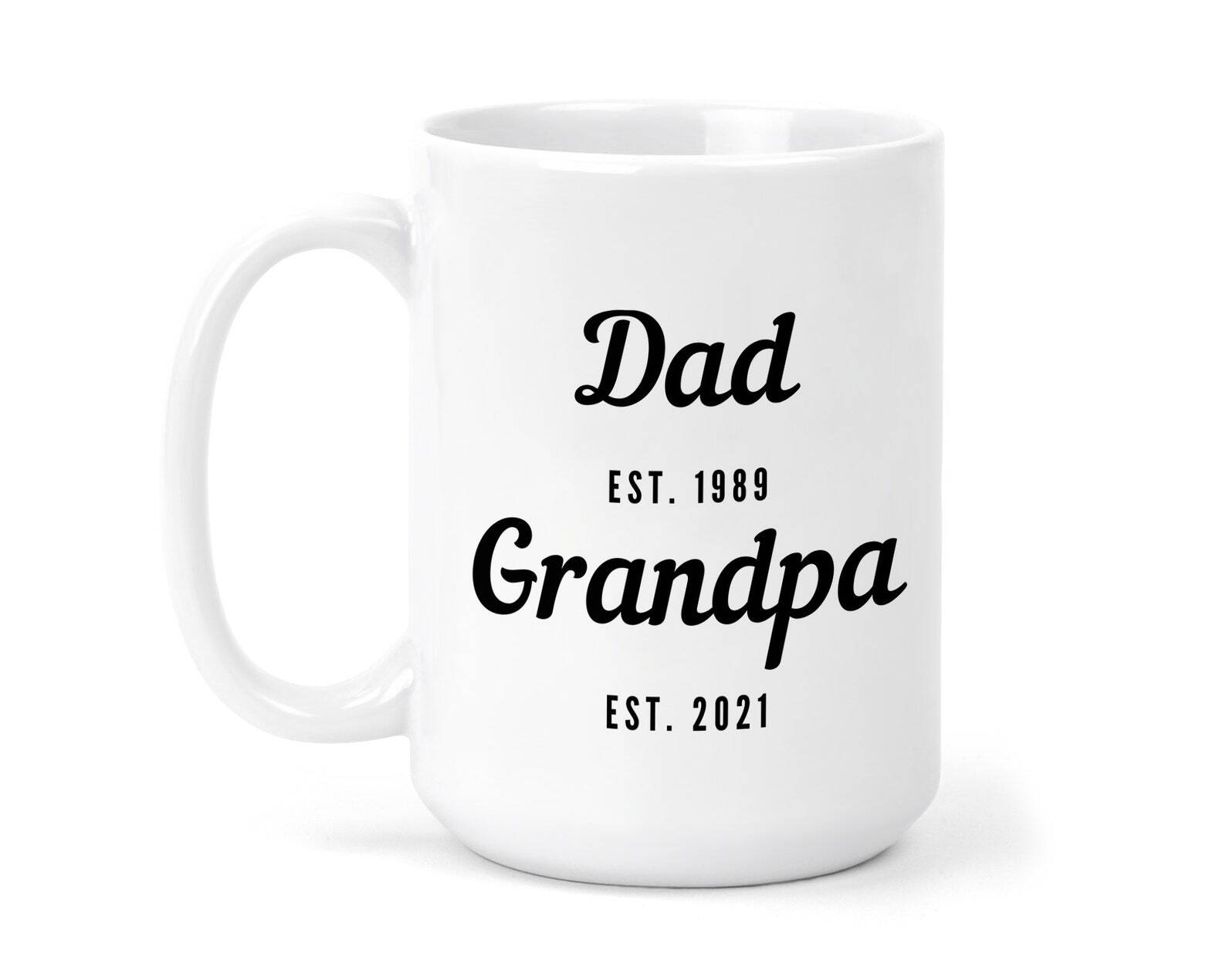 Custom Mug For Grandpa  New Grandparent Gift First Fathers Day  Personalized