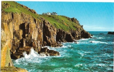 ALTE POSTKARTE: HOTEL & CLIFFS, LAND'S END, CORNWALL ('John Hinde Original')