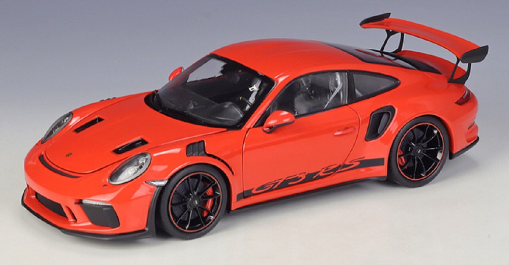 Welly GTA 1:18 Porsche 911 GT3 RS Racing Diecast Model Car NEW IN BOX Orange