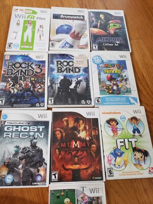 Lot De 10 Jeux Nintendo Wii - État Correct - Mix De Titres