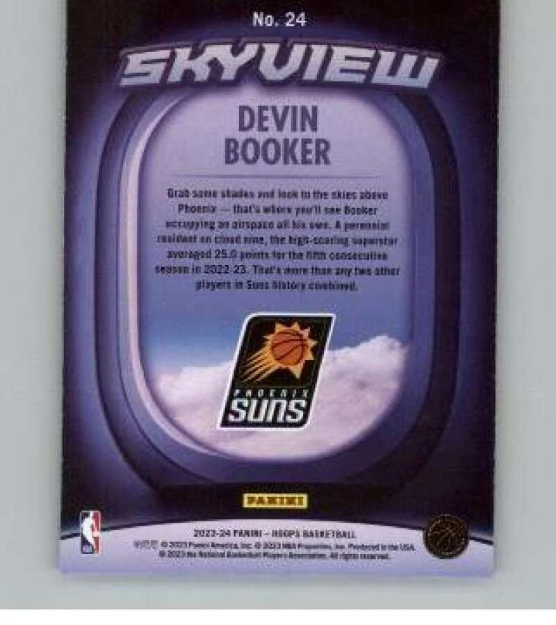 2023-24 Hoops Skyview Holo #24 Devin Booker Suns - Image 2 of 2