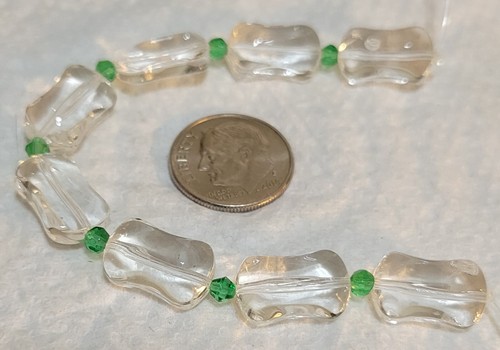 K473 14mm pressed glass rectangle beads. will combine to save on shipping