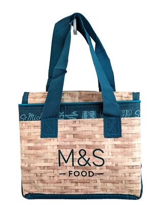 M&S Shopping Cool Bag Foil Insulated Food Chill Marks and Spencer Small Lunchbox