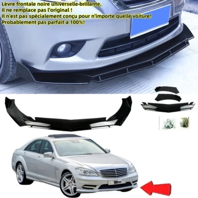 Lèvre avant universel pour Mercedes Classe S W221 2009-13 Spoiler Splitter avant - Photo 1/4