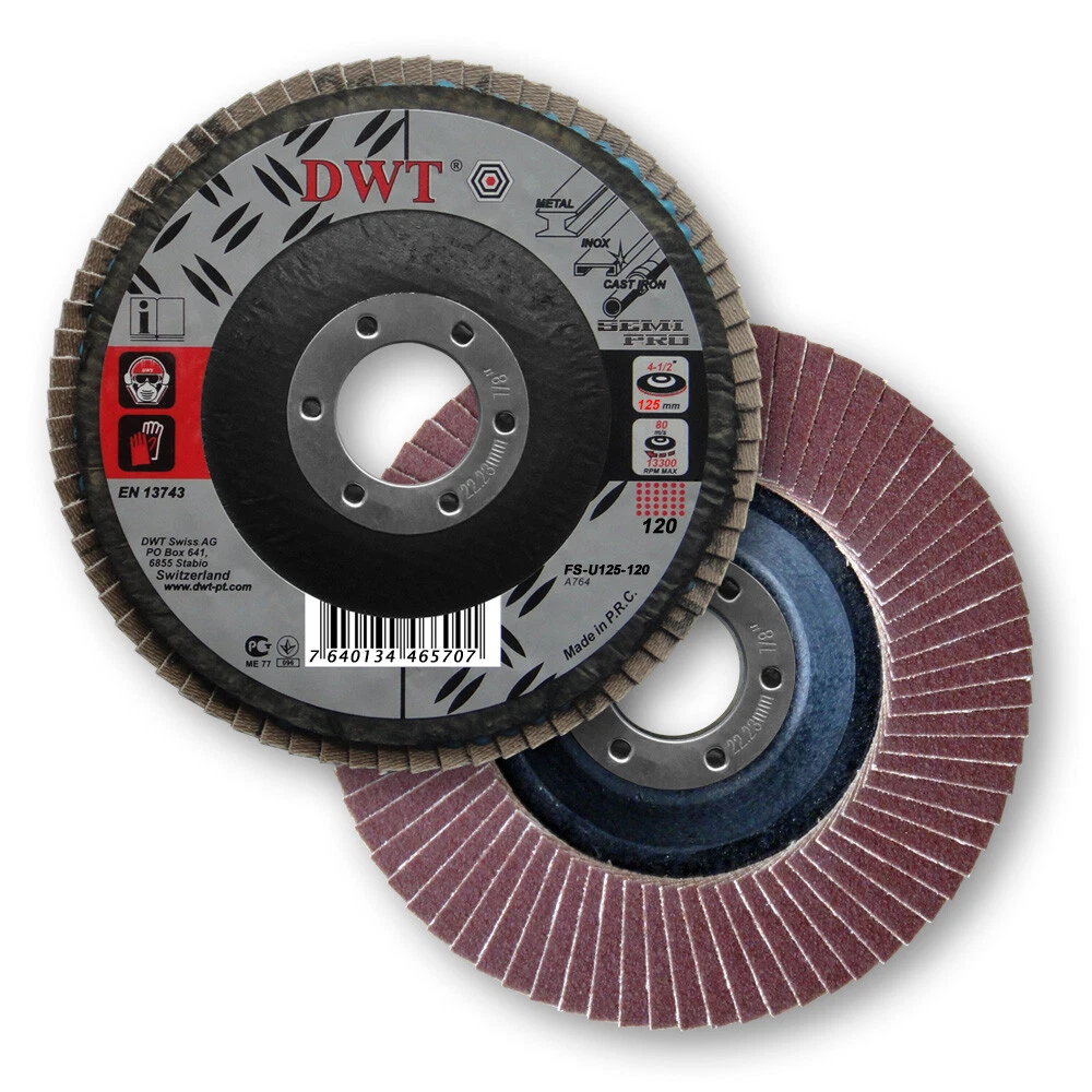 10x Fächerschleifscheiben 115 Mm Korn 60 – T29 Lamellenscheiben Für Winkelschleifer, Für Metall & Holz, 80 Klappen Pro Scheibe