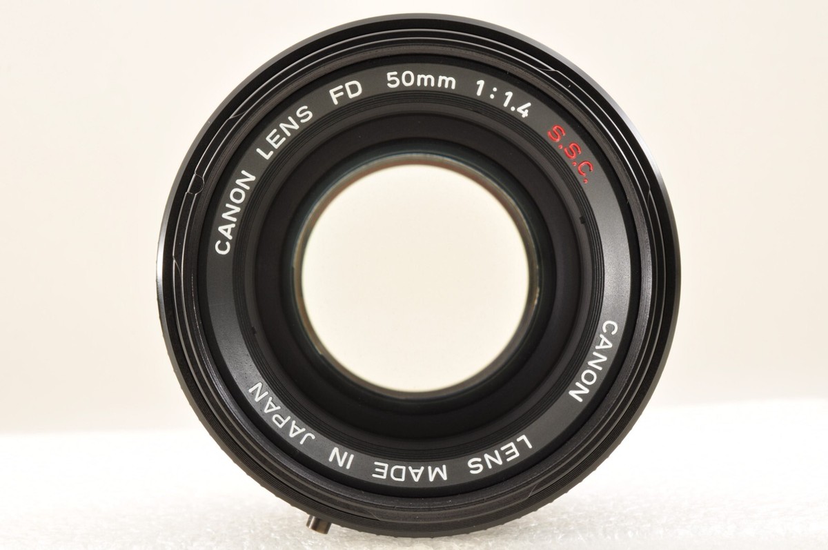 Canon AE-1 Black Film Camera w/FD 50mm F1.4 SSC Lens Exc+5