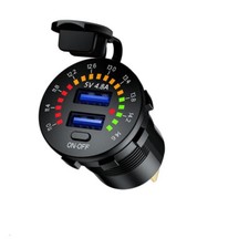 Car Cigarette Lighter Socket Dual Usb Port Charger Power Outlet Led Voltmeter Car Cigarette Lighter Socket Dual Usb Port Charger Power Outlet Led Voltmeter