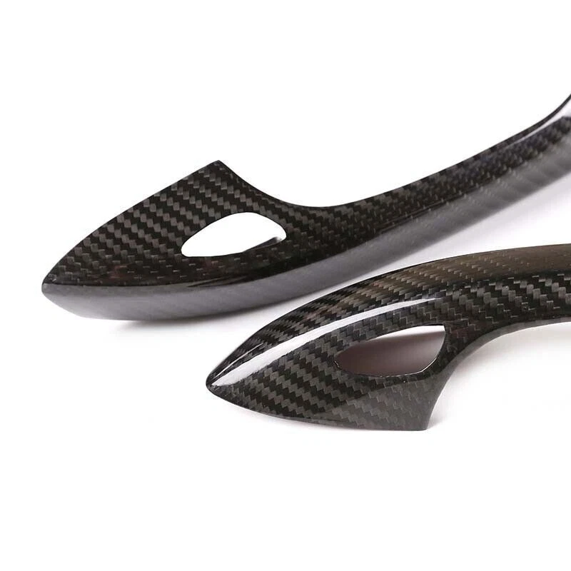Guarnição de tampa de maçaneta externa de fibra de carbono real para Porsche 718 Cayman 911 - Imagem 4 de 4