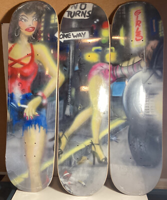 100% Auithentic Supreme/ Lady Pink Skateboard Lot Of 3 Set New