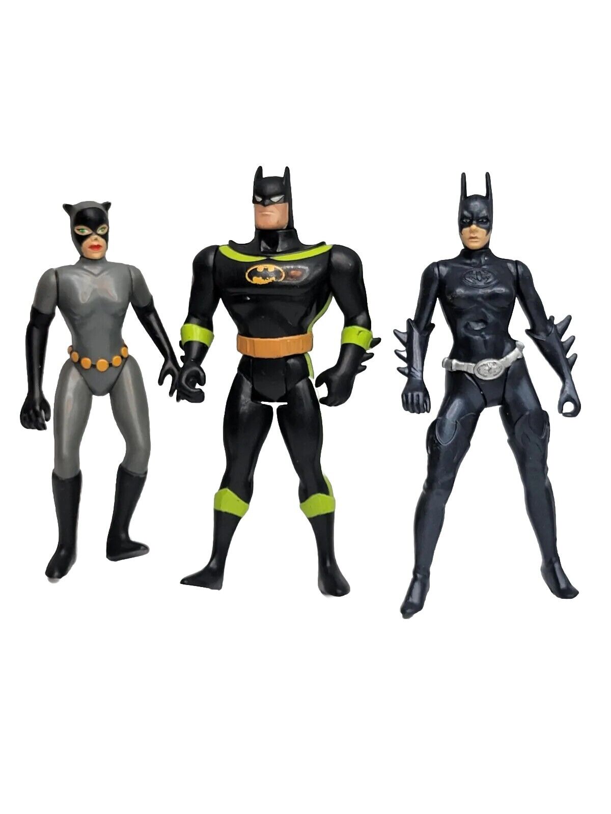 Batman Action Figures Toys & Two Cat Woman Set of 3 Comic Book Hero Movies Play