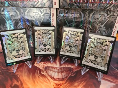MTG - Phyrexia All become one - 4 Basic Lands Plains Ebene *phyrexianisch/Foil*